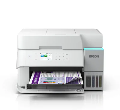 Multifunctional inkjet color Epson EcoTank CISS L6376, culoare alb, dimensiune A4 (Printare,Copiere, Scanare), printare borderless, viteza 35ppm alb-negru, 23ppm color, rezolutie 4800x1200 dpi, alimentare hartie 250 coli,ADF 30 coli, duplex automat ,