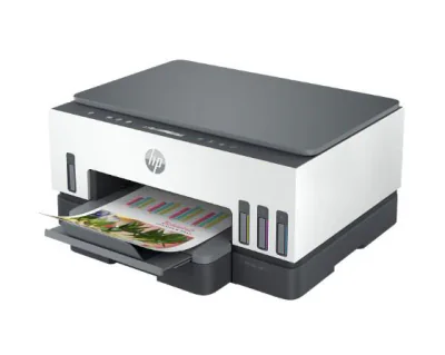 Multifunctional inkjet color HP Smart Tank 720 All-in-One, Format A4, Functii:Imprimare, scanare, copiere, viteza printare: 23ppm mono, 22ppm color,FPO. 14sec., Duplex, Volum lunar recomandat: 400-800 pagini, max. 5000pagini, rezolutie: 4800 x 1200 d