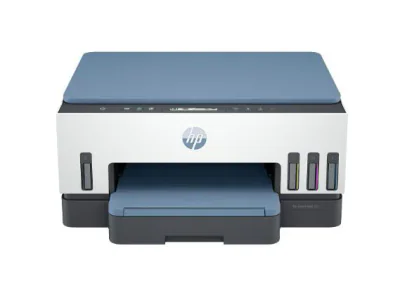 Multifunctional inkjet color HP Smart Tank 725 All-in-One, Format A4, Functii: Imprimare, scanare, copiere, viteza printare: 23ppm mono, 22ppm color,FPO. 14sec., Duplex, Volum lunar recomandat: 400-800 pagini, max. 5000pagini, rezolutie: 4800 x 1200 
