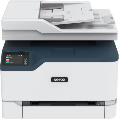 Multifunctional laser color Xerox C235V_DNI, Print/Copy/Scan/Fax, Dimensiune A4, Viteza: 22 ppm, Rezolutie Imprimare 600 x 600 dpi, calitate culoare de 4800,Copiere 600 x 600 dpi, Procesor 1 GHz Dual Core, Memorie 256 MB, Limbaje imprimate PCL® 5/6, 