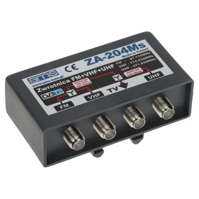 Multiplexor AMS ZA-204MS, FM 87-110 MHz + DC, 75 Ω