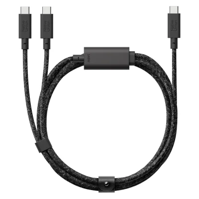 Native Union Belt Cable 2-in-1 USB-C to USB-C and USB-C Cable (140W) - Cosmos