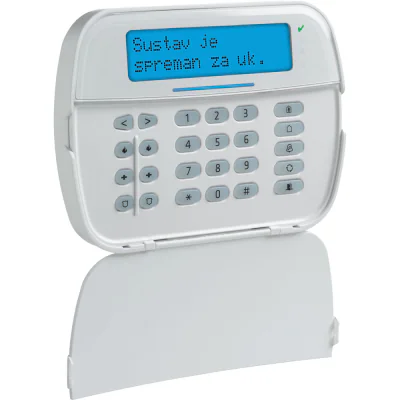 NEO-HS2LCDRFP8-E1 - Tastatură LCD pentru centrale de alarmă hibride DSC NEO în limba engleză, cititor RFID încorporat si transceiver PowerG (868MHz bidirec?iona