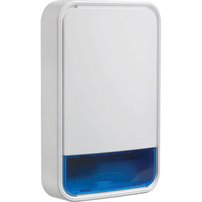 NEO-PG8911A BATT - Sirenă piezo wireless de exterior cu comunicare bidirectională compatibilă cu centralele de alarmă hibride DSC NEO, flash portocaliu încorpo
