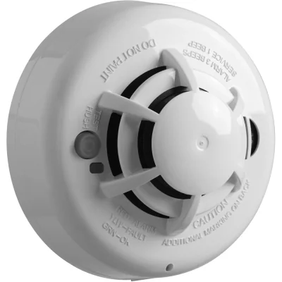 NEO-PG8936 - Detector optic wireless de fum si crestere a temperaturii, compatibil cu centralele de alarmă hibride DSC NEO, buzzer încorporat de 85 dB