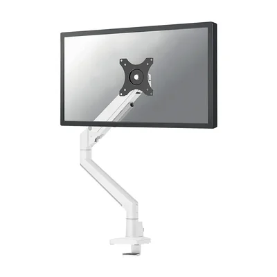 Neomounts DS70-250WH1 Monitor arm 17-35" - gas spring - Topfix - 180°-stop, Clamp/Grommet, 9 kg, 43.2 cm (17"), 88.9 cm (35"), 100 x 100 mm, White