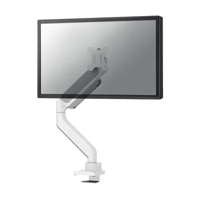 Neomounts DS70-450WH1 Monitor arm 17-42" - gas spring - Topfix - 180°-stop, Clamp/Grommet, 15 kg, 43.2 cm (17"), 106.7 cm (42"), 100 x 100 mm, White