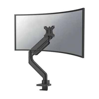 Neomounts DS70PLUS-450BL1 Monitor arm 17-49" - gas spring - Topfix - 180°-stop, Clamp/Grommet, 18 kg, 43.2 cm (17"), 124.5 cm (49"), 100 x 100 mm, Black