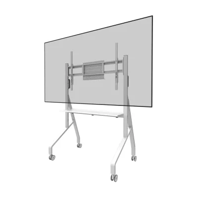 Neomounts FL50-525WH1 TV trolley 55-86" - fast installation - TÜV, White, Flat panel, Multimedia trolley, Steel, 76 kg, 10 kg