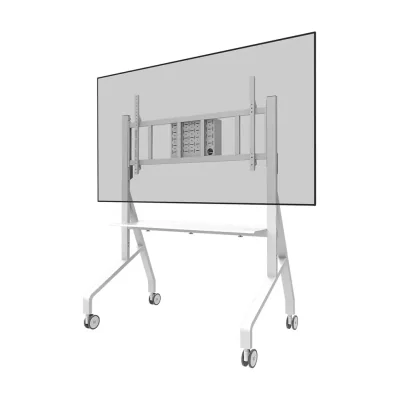 Neomounts FL50-575WH1 TV trolley 65-115" - fast installation - TÜV, White, Multimedia cart/trolley, Steel, 125 kg, 165.1 cm (65"), 2.92 m (115")