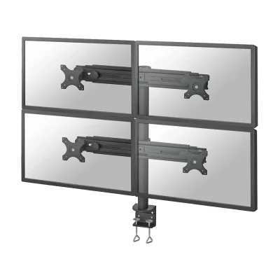 Neomounts FPMA-D700D4 Monitor arm 19-30", Clamp, 8 kg, 48.3 cm (19"), 76.2 cm (30"), 100 x 100 mm, Black