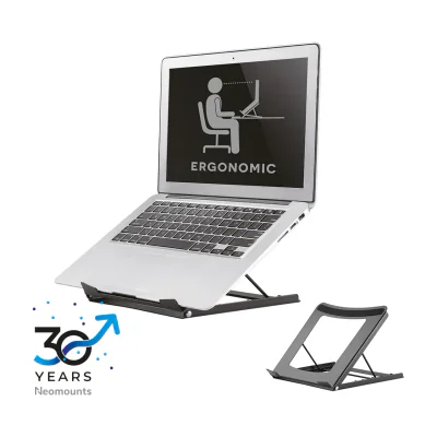 Neomounts NSLS075BLACK Laptop stand 10-16" - foldable - compact - universal, Laptop stand, Black, Steel, 25.4 cm (10"), 40.6 cm (16"), 5 kg