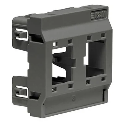 NET ACC MOUNTING PLATE 45X45/2X1PORT BLACK R313333 R&M