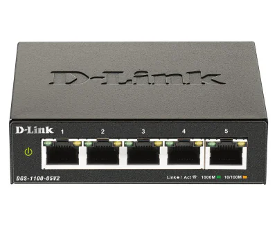 NET SWITCH 5PORT 10/100/1000M/DGS-1100-05V2/E D-LINK