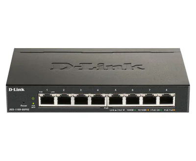 Switch D-Link DGS-1100-08PV2, 8 port, 10/100/1000 Mbps
