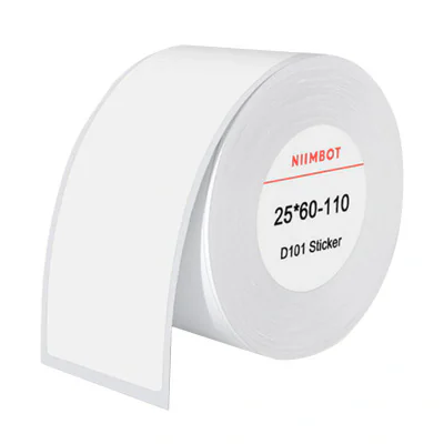 Niimbot etichete termice autocolante 25x60 mm, 110 buc (alb)