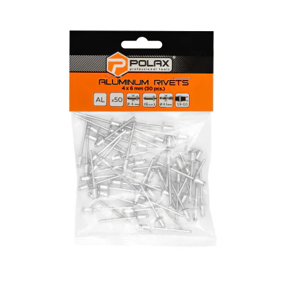 Nituri de aluminiu DELTA-OPTI NZ-4.0X6*P50, set 50 buc., foraj 4,1 mm, 4,0 x 6 mm, set 50 buc.