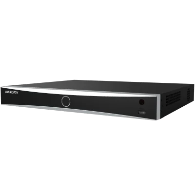 NVR Hikvision 16 canale DS-7616NXI-K2(D), 2-ch@12 MP or 3-ch@8 MP or 6- ch@4 MP or 12-ch@1080p, H.265/H.265+/H.264+/H.264, iesiri: HDMI/VGA, 2x SATA max 10 TB pe HDD, alimentare: 12 VDC, 3.3 A, dimensiuni: 385 mm × 315 mm × 52 mm, greutate: 1kg.