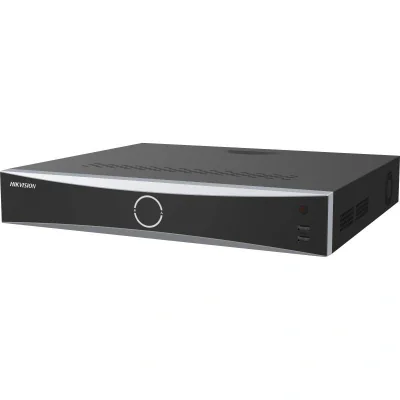 NVR Hikvision 32 canale AcuSeek DS-7732NXI-I4/16P/VPRO; Up to 32-ch AcuSeek and AcuSearch function, Up to 8-ch for face picture, Up to 32-ch IP camera inputs, Up to 32-ch 1080p decoding capability, H.265 +/H.265/H.264+/H.264, iesiri: HDMI/VGA, 4x SAT