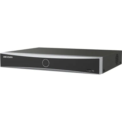 NVR Hikvision 4 canale AcuSeek K Vpro DS-7604NXI-K1/VPRO; 3-ch@12 MP or 6ch@8 MP or 12-ch@4 MP or 24-ch@1080p decoding capacity, H.265 +/H.265/H.264+/H.264, iesiri: HDMI/VGA, 1x SATA max 16TB pe HDD, AI by NVR: Facial recognition, perimeter protectio