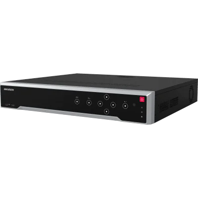 NVR Hikvision 64 canale DS-7764NI-M4, 2-ch@32 MP (30 fps)+2-ch@ 8MP（30fps）/10-ch@8 MP (30 fps)/20-ch@4 MP (30 fps)/40-ch@1080p (30 fps), iesiri: 2 x HDMI, 1xVGA, 1 eSATA interface, 4 SATA interfaces, alimenatre: 100 to 240 VAC, 50 to 60 Hz, dimensiun
