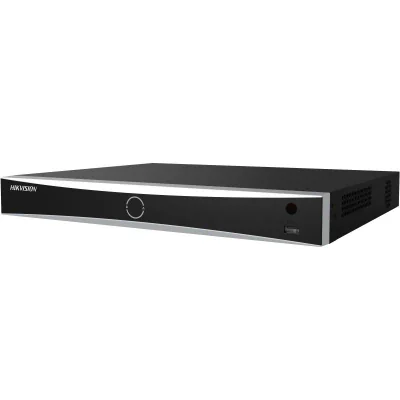 NVR Hikvision 8 canale AcuSense 4K DS-7608NXI-K2/8P(D), 2-ch@12 MP or 3- ch@8 MP or 6-ch@4 MP or 12-ch@1080p, H.265/H.265+/H.264+/H.264, iesiri: HDMI/VGA, 2x SATA max 10TB pe HDD, AI by device: Facial recognition, perimeter protection, motion detecti