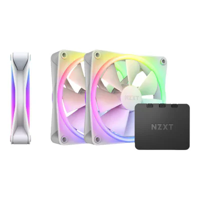 NZXT Cooler 120mm F-Series FSeries RGB DUO Fan Triple White (RF-D12TF-W1) (RFD12TFW1)