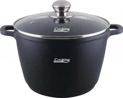 OALA ALUMINIU TURNAT+CAPAC, 28 cm x 20 cm , 10 L, DARK LINE, COOKING  BY HEINNER