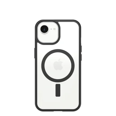 OB REACT MAGSAFE IPHONE 17E/16E/BLACK CRYSTAL-CLEAR/BLACK-PROP.