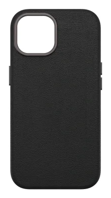 OB SYMMETRY CACTUS LEATHER/APPLE IPHONE 15 NOIR ASH - BLACK