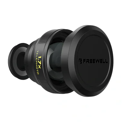 Obiectiv teleobiectiv Freewell 1,7x pentru smartphone, cu montură de 17 mm