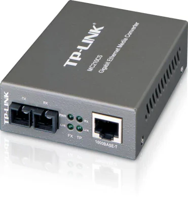 "Omada 10/100/1000 Mbps RJ45 to 1000 Mbps Single-Mode SC Fiber Converter PORT: 1× Gigabit SC Port, 1× Gigabit RJ45 Port (Auto MDI/MDIX) SPEC: Full-duplex, Up to 15 km, Chassis TL-MC1400 Rack-mountable"