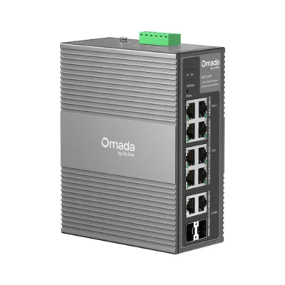 Omada 10-Port Gigabit Industrial Easy Managed Switch with 6-Port PoE+ and 2-Port PoE++ PORT: 2× Gigabit PoE++ Port, 6× Gigabit PoE+ Ports, 2× Combo Gigabit RJ45/SFP Ports SPEC: 802.3af/at/bt type3, Up to 240 W PoE Power(Depends on power input specifi