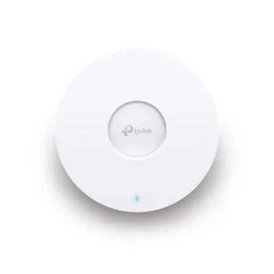 Omada  AX3000 Ceiling Mount Dual-Band Wi-Fi 6 Access Point PORT: 1×2.5G RJ45 Port SPEED:1148Mbps at  2.4 GHz + 4804 Mbps at 5 GHz FEATURE: 802.3at POE+ and 12V DC (Power Adapter is not included), 4 ×Internal Antennas, MU-MIMO, 160MHz Supported, Seaml
