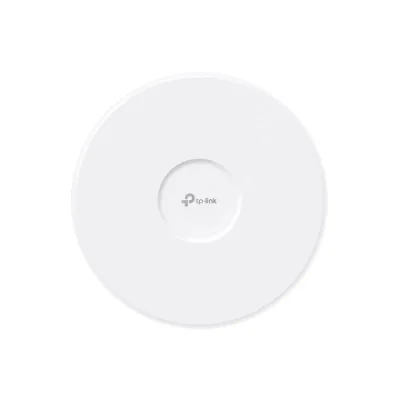 Omada  BE3600 Ceiling Mount Tri-Band Wi-Fi 7 Access Point PORT: 1×2.5G RJ45 Port SPEED:688 Mbps at  2.4 GHz + 2882 Mbps at 5 GHz FEATURE: 802.3 at POE + and 12V DC (Power Adapter is not included), 4 ×Internal Antennas, MU-MIMO, Seamless Roaming, Band