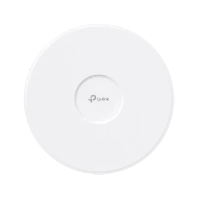 "Omada  BE9300 Ceiling Mount Tri-Band Wi-Fi 7 Access Point PORT: 1×10G RJ45 Port SPEED:574Mbps at  2.4 GHz + 2880 Mbps at 5 GHz+ 5760 Mbps at 6 GHz FEATURE: 802.3bt POE++ and 12V DC (Power Adapter is not included), 4×Internal Antennas, MU-MIMO, 320MH