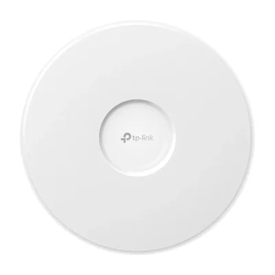 "Omada  BE9300 Ceiling Mount Tri-Band Wi-Fi 7 Access Point PORT: 1×2.5G RJ45 Port SPEED:574Mbps at  2.4 GHz + 2880 Mbps at 5 GHz+ 5760 Mbps at 6 GHz FEATURE: 802.3at POE+ and 12V DC (Power Adapter is not included), 4×Internal Antennas, MU-MIMO, 320MH