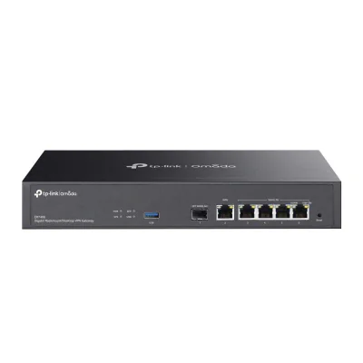 "Omada Gigabit Rackmount/Desktop VPN Router PORT: 1× Gigabit SFP WAN/LAN Port, 1× Gigabit RJ45 WAN Port, 4× Gigabit WAN/LAN RJ45 Ports FEATURE: Integration with Omada SDN Controller, Support 100 IPsec VPN Tunnels, 50 PPTP/L2TP VPN Tunnels, 50 OpenVPN