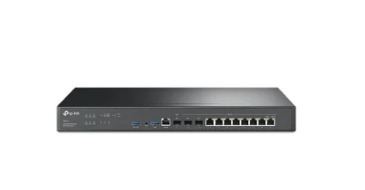"Omada VPN Router with 10G Ports PORT: 1× 10G SFP+ WAN Port, 1× 10G SFP+ WAN/LAN Port,1× Gigabit SFP WAN/LAN Port, 8× Gigabit RJ45 WAN/LAN Ports, 2× USB3.0 port FEATURE: Integration with Omada SDN Controller, Support SSL VPN, OpenVPN and IPsec/ PPTP/