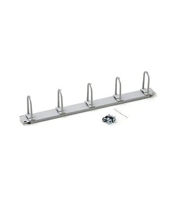 Organizator cabluri 19", 1U, 5 inele de plastic mari 40x83mm