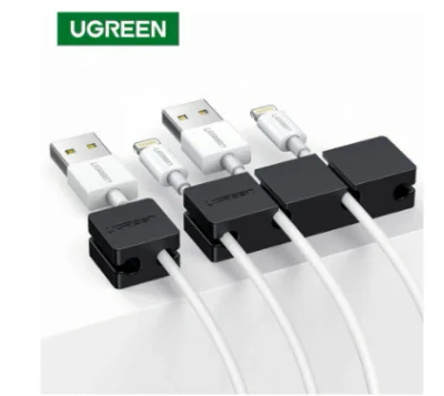 ORGANIZATOR cabluri Ugreen, "LP208" adeziv 3M, sase orificii destinate organizarii cablurilor, negru "70585" - 6957303875856