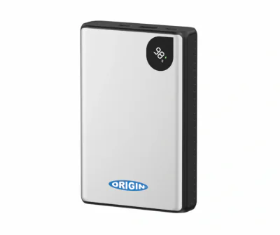 Origin Storage Origin Portable Laptop Power Bank Lithium-Ion 20000 mAh - Multi ports output, 20000 mAh, Lithium-Ion (Li-Ion), Silver