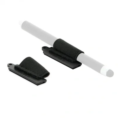 PACK OF 10 ADHESIVE UNIVERSAL/STYLUS HOLDER - BLACK