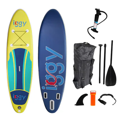 PADDLE BOARD iggy,stand up,gonflabila,305x81x15cm,single layer,suprafata anti-alunecare,acc:1 rucsac,1 aripioara mare,2 aripioare mici,1 kit reparatii,1 cordon siguranta,1 vasla,1 pompa "IGPB-305-01"