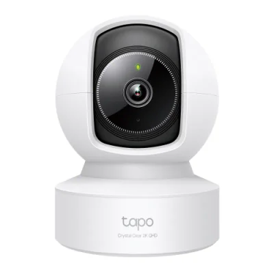 Pan/Tilt AI Home Security Wi-Fi Camera SPEC: 2K QHD (2560x1440), 2.4 GHz, Horizontal 360º, 1 × Ethernet Port FEATURE: Pan/Tilt, Smart AI Detection and Notifications (motion, people, pets, cars, baby crying, abnormal sound), Motion Tracking, Sound and