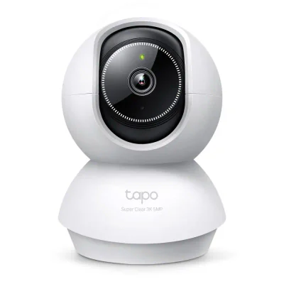 Pan/Tilt AI Home Security Wi-Fi Camera SPEC: 3K 5MP (2880×1620), 2.4 GHz, Horizontal 360º FEATURE: Pan/Tilt, Smart AI Detection and Notifications (motion, people, pets, cars, baby crying, abnormal sound), AI Smart Tracking, Sound and Light Alarm, Rem