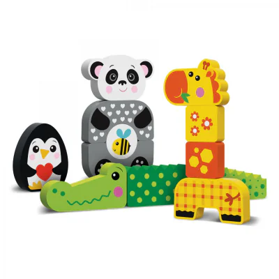 PANDA ȘI PRIETENII SAI, JUCARIE LEMN