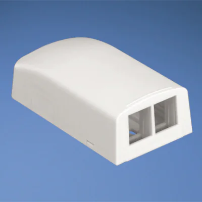 PANDUIT 2 position surface mount box for NetKey modules arctic white w/adhesive "NK2BXAW-A"