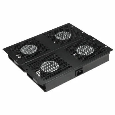 Panou cu ventilatoare pentru dulap rack EPRADO A19P-4W/FW, 4 ventilatoare, negru