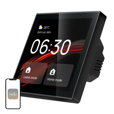 Panou de control MOES CCP-TY-LN cu Wi-Fi/ZigBee și ecran LCD de 4"